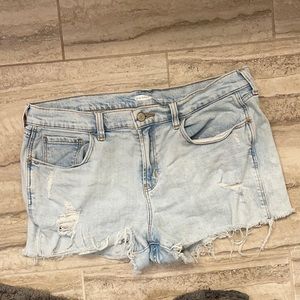 Distressed denim jeans boyfriend fit